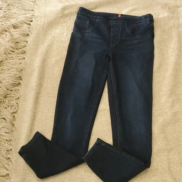Spanx woman's blue pullup stretch jeans leggins size s/p - Picture 2 of 8
